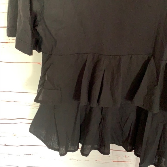 Black Ruffle Top - Picture 2 of 3
